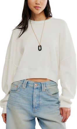 Free People Skyline Waffle Long Sleeve T-Shirt in Clean Ivory at Nordstrom, Size X-Large