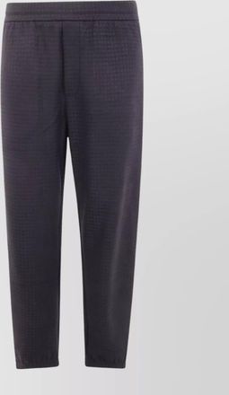 Emporio Armani textured weave cuffed hems sweatpants