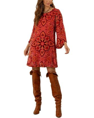 Hale Bob Alora Silk-Blend Mini Dress