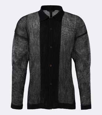 Homme Pliss&eacute; Issey Miyake Homme Pliss&eacute; Issey Miyake Rustic Mesh pleated shirt