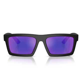 Prada Sunglasses Psa07 S 1 Bo05 U Linea Rossa Black/Blue Unisex