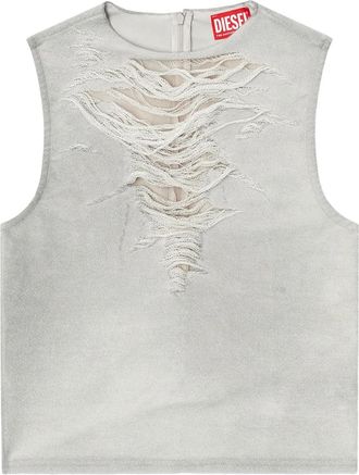 Diesel Canotta con effetto vissuto - Grigio