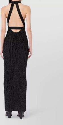 Max Mara halter neck floor length sleeveless dress