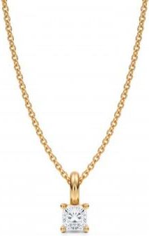 Allurez Cushion Lab Diamond 4-Prong Necklace 14K Yellow Gold (0.33ct)