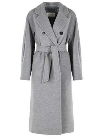 Max Mara Mantel Madame aus Schurwolle und grauem Kaschmir