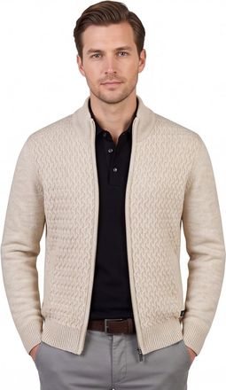 Baileys vest katoen kabelpatroon rits beige