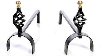 Scab Scab - coppia alari ferro battuto pigna medi