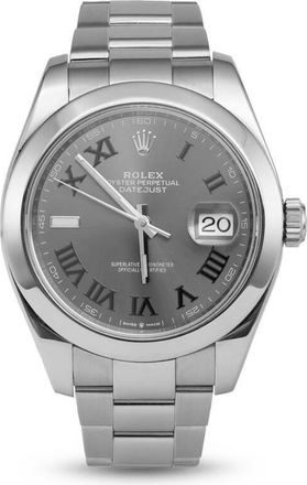 Rolex Pre-owned Rolex Datejust Automatic Chronometer Grey Dial Mens Watch 126300 GYRO