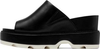 Sorel Joanie IV Slide Wedge Black/Sea Salt 2069791-010 Womens