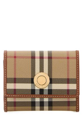 Burberry Printed Canvas Small Check Wallet