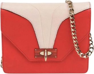Givenchy Pre-owned Cross Body Bags, female, Red, Size: ONE SIZE Pre-owned Shark Evening Chain Shoulder and Crossbody Bag