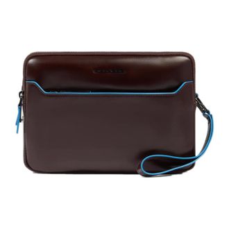 Piquadro Bags, male, Brown, Size: ONE SIZE Blue Square Pochette