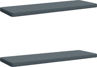 vidaXL Cojines Para Banco De 2 Piezas Vught 2 Uds. 100% Poli&eacute;ster Azul Vidaxl