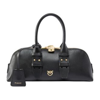 Pinko Pinko, Tassen, Dames, Zwart, ONE Size, Katoen, Escape Bag