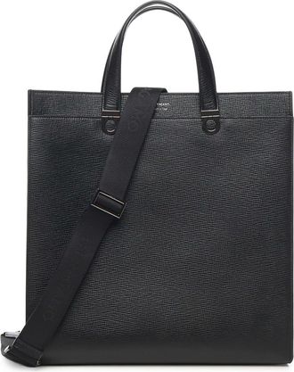 Ferragamo Leather Work Bag With Double Handle