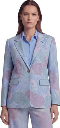 Lords of Harlech Grain Paisley Womens Tailored Blazer in Grain Paisley Teal at Nordstrom, Size 12