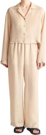 Nanushka Brenda Elasticated Waist Pants In Wax