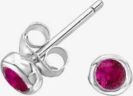 Dower & Hall 3mm Ruby Dewdrop Studs in Sterling Silver at Nordstrom