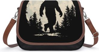 Generic Big Foot Forests Moon Crossbody Bags for Women Shoulder Messenger Bag Purse Handbags