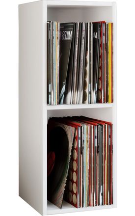 ebuy24 Ebuy24 - Estante De Soporte De Madera Vcm Estante Con 2 Compartimentos Grandes Dimensiones: Al. 72 X An. 34 X P. 30 Cm Espacio Para 65 Registros 1 Est