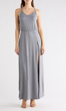 Go Couture Sleeveless Maxi Dress in Fossil at Nordstrom Rack, Size X-Large