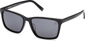 Timberland TB00073-H Polarized 01D Mens Sunglasses Black Size 57