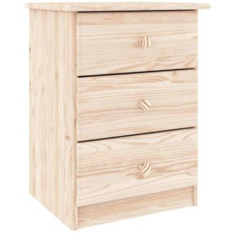 vidaXL Vidaxl - Mesita De Noche Alta Madera Maciza De Pino 41x35x55,5 Cm