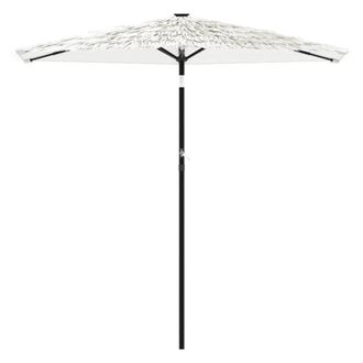 Berkfield Home Durable Garden Parasol with Steel Pole White 268x268x226 cm | Size: 268 x 268 x 226 cm
