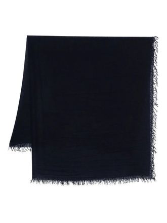 Faliero Sarti fringed scarf - unisex - Fabric - One Size - Blue