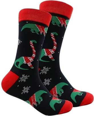 Generic Mens Christmas Socks. Xmas Dinosaur Gift. UK Adult Size 8-11
