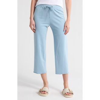 James Perse French Terry Raw Edge Sweatpants in Azure at Nordstrom Rack, Size 0 (Fits Like 00 Us)