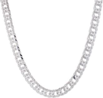 Tresorra Sterling Silver Miami Cuban Chain Necklace