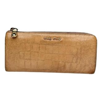 Miu Miu Portafoglio in pelle Pre-owned - - Pre-owned - Donna - Marrone - ONE SIZE