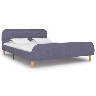 Berkfield Home Bed Frame Light Grey Fabric 135x190 cm Double