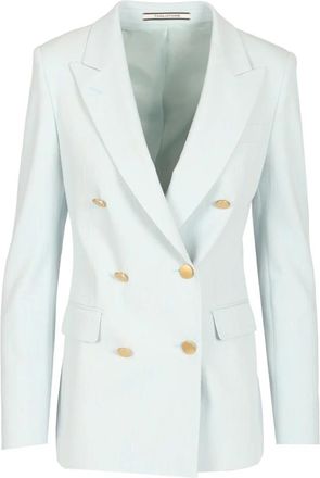 Tagliatore Parigi Double-Breasted Jacket - Dames - Blazers - Blauw - M - Wol - Jassen