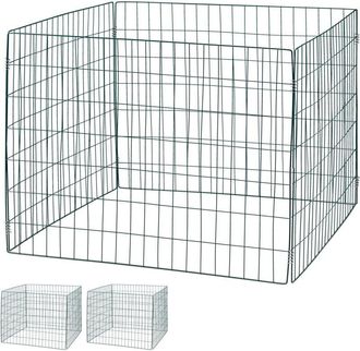 Relaxdays Relaxdays - Set De 3 Compostadores, Compostadora Jard&iacute;n, Contenedor Compost, Acero, 560 L, 70 X 90 X 90 Cm, Verde Oscuro