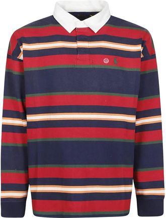 Polo Ralph Lauren Lange Mouw Rugby Polo Trui - Heren - Polos - Veelkleurig - S - Katoen - Tops