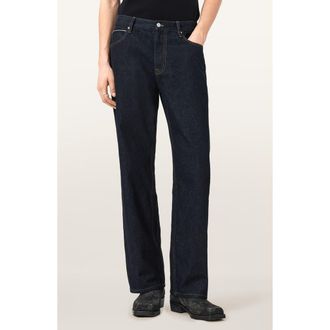 AllSaints Mullen Straight Leg Jeans in Rinse Selvedge at Nordstrom, Size 34 X 32