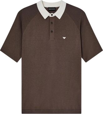 Emporio Armani Mag Collared Polo Shirt - Heren - Polos - Bruin - L - Katoen - Tops