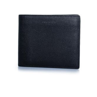 Saint Laurent Pre-owned Mens grained leather wallet - Black - One Size