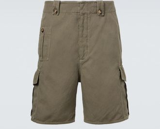 Brunello Cucinelli Shorts cargo de algod&oacute;n y lino