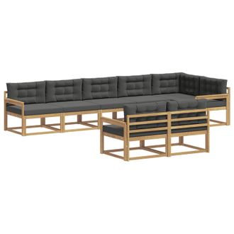 vidaXL Conjunto De Sof&aacute;s De Exterior 6 Pcs Blanco Y Antracita Vidaxl