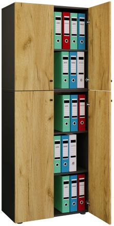 ebuy24 Armario De Archivo De Armario De Oficina Lona 5 Veces 70x184x40 - Vcm