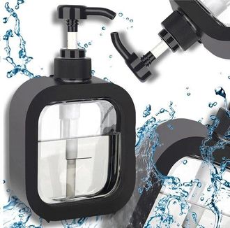 OEM Dispensador De Jab&oacute;n L&iacute;quido, Negro Transparente, 500 Ml