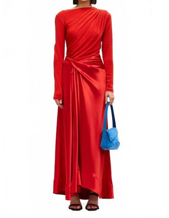 Acler Hertfordshire Maxi Dress In Cherry Red