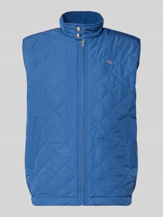 GANT Regular Fit Weste mit Stehkragen in Stepp-Optik in Royal, Gr&ouml;&szlig;e XXXL