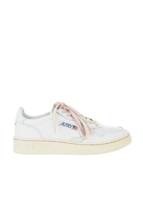 Autry White Leather Low-Top Sneakers