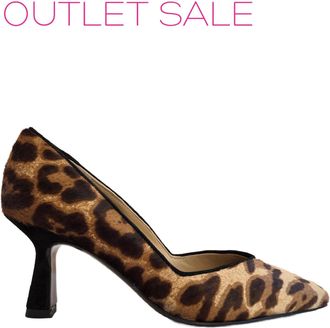 Cristina Millotti Womens Dione Pony Leopard Heels In Brown