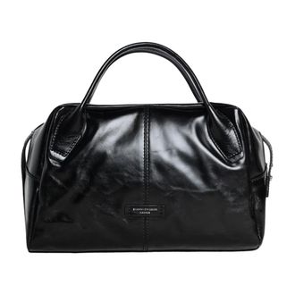 Gianni Chiarini Handbags, female, Black, Size: ONE SIZE Leather Shoulder Bag with Zip
