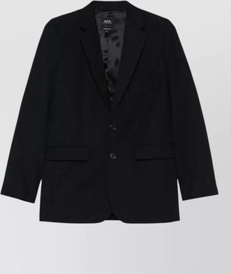 A.P.C. wool blend single breasted tailored blazer